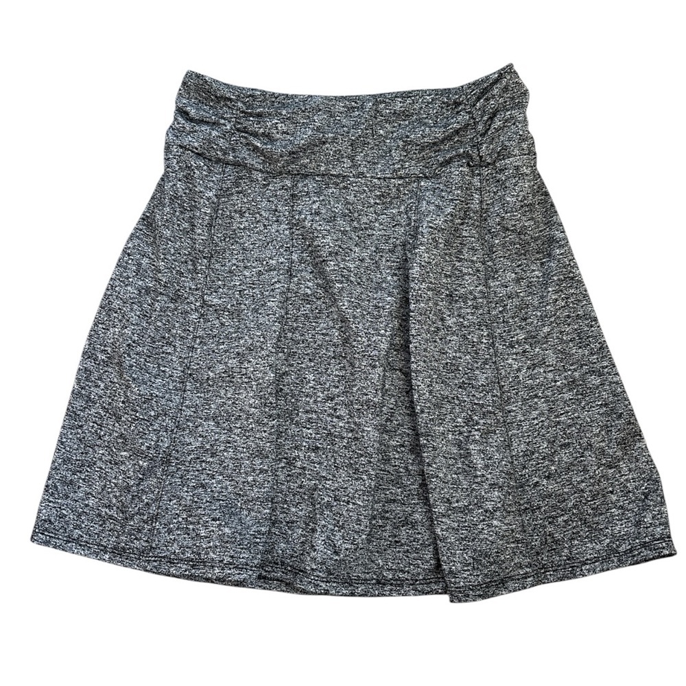 💐Athleta Gray A-Line Mini Skirt with Ruched Detail